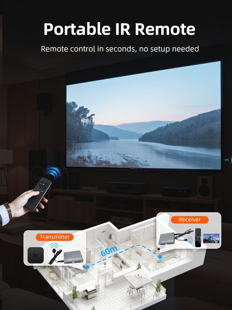 CABLETIME 1080P 60HZ CAT6 CAT5 HDMI EXTENDER OVER ETHERNET - Image 5